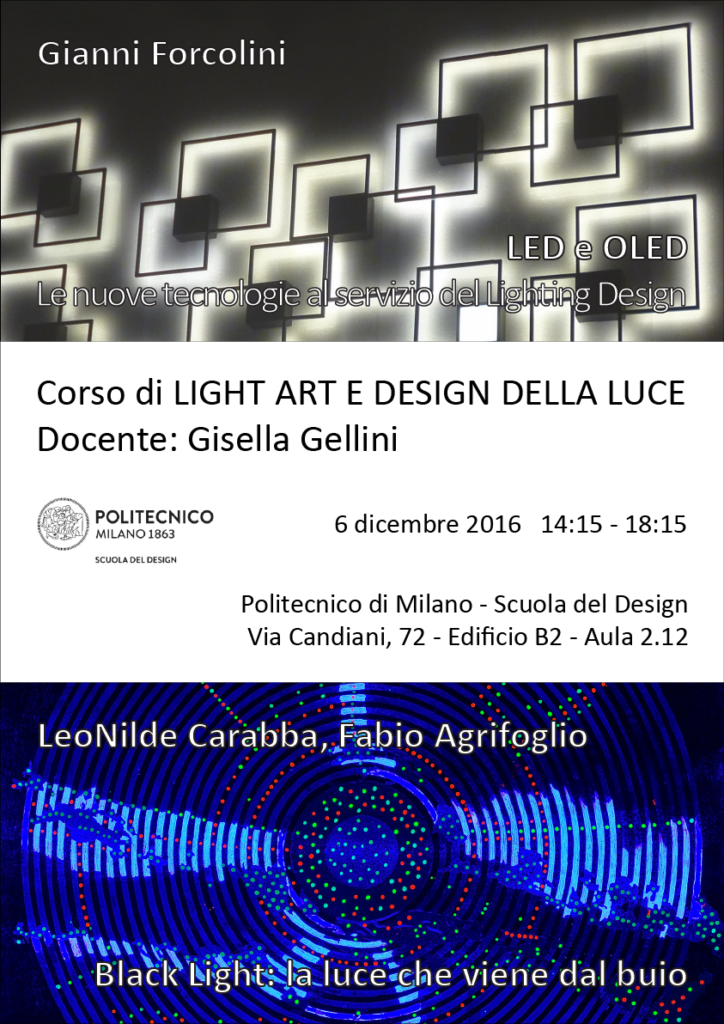 Light Art e Design della Luce, Politecnico di Milano