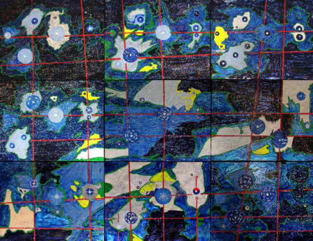 007_A-LeoNilde Carabba__La Ricerca del Daimon_2008_Polittico 105×135 cm.